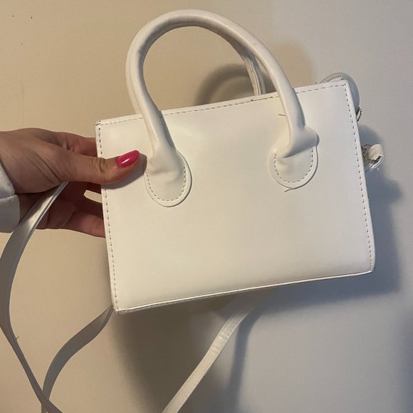 SHEIN Handbags - SHEIN Minimalist Double Handle Square Crossbody Bag in White